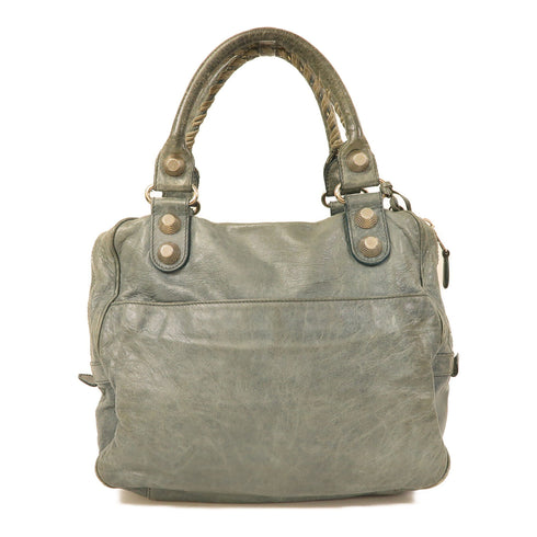 BALENCIAGA SHW Hand Bag Calfskin Leather Green