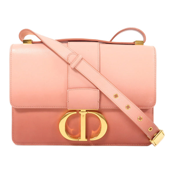 Christian Dior CD GHW Montaigne 30 Shoulder Bag Calfskin Leather Pink