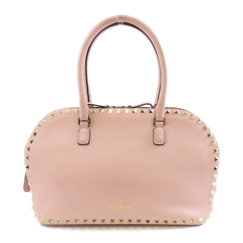 Valentino GHW 2way Shoulder Bag Calfskin Leather Pink