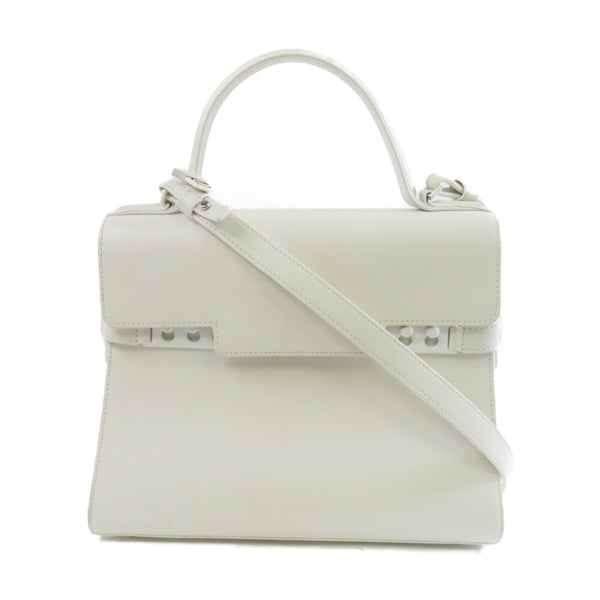Delvaux SHW Tempete 2way Shoulder Bag Lambskin Leather White