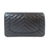 CHANEL Herringbone CC 2.55 WOC Wallet On Chain Shoulder Bag Calfskin Black