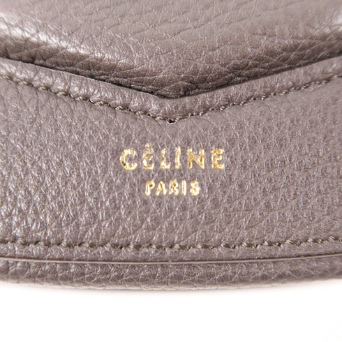 CELINE GHW Trotteur Shoulder Bag Calfskin Leather