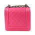 CHANEL CC Boy Chanel Chain Shoulder Bag Calfskin Leather Pink