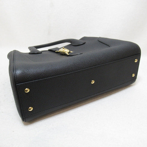 GUCCI GG GHW Jackie 1961 2 Way Shoulder Tote Bag 727810 Calfskin Leather Black