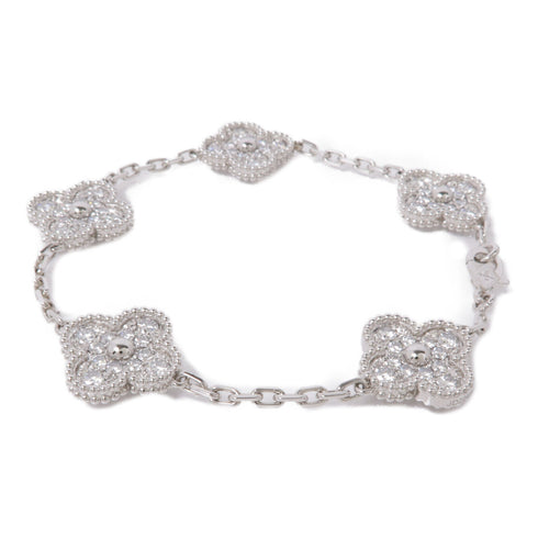 Van Cleef & Arpels Vintage Alhambra Bracelet VCARA41500 18K White Gold/Diamond