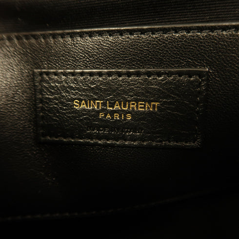 YVES SAINT LAURENT YSL GHW Vanity Shoulder Bag 649779 Calfskin Leather Beige