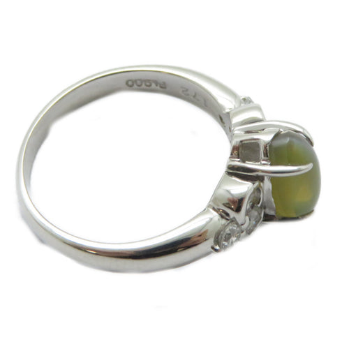 FINE JEWELRY 1.72ct Cat's Eye 0.35ct Diamond Ring PT900 Platinum US#5.25
