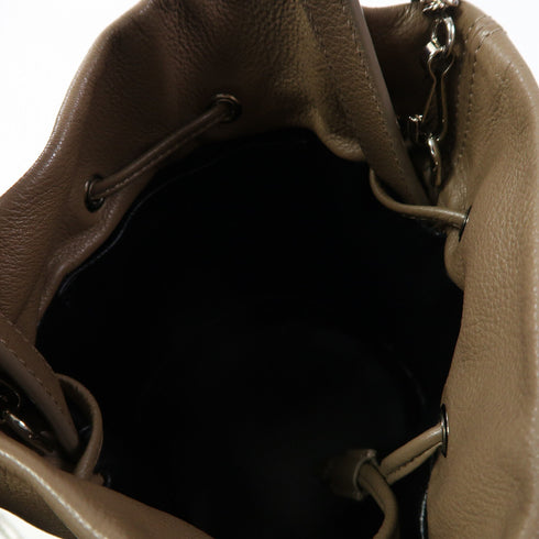 BALENCIAGA SHW Everday Drawstring 2 Way Shoulder Bag 638342 Calfskin Brown