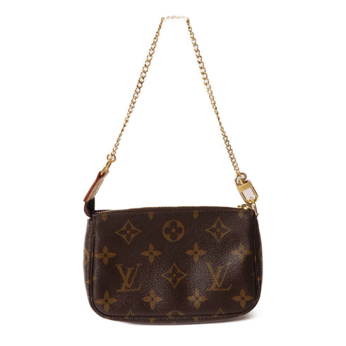 LOUIS VUITTON LV GHW Pochette Accessories Hand Bag Monogram M58009 Brown