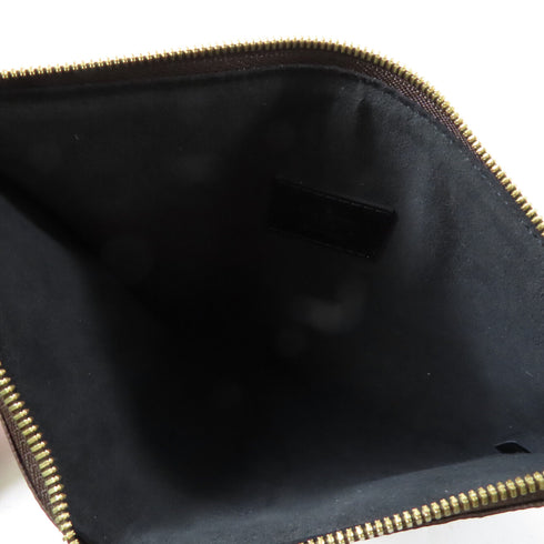 LOUIS VUITTON LV GHW Patches City Clutch M63447 Monogram Brown