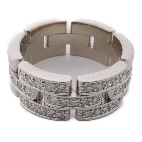 CARTIER Maillon Panthere Ring 18K White Gold Diamond US#7.25