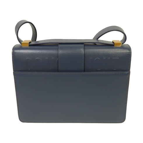 Christian Dior CD GHW 30 Montaigne Shoulder Bag S5481VRIW Calfskin Leather Blue