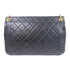 CHANEL Quilted CC GHW Chain Shoulder Bag Calfskin Leather Black v2