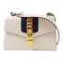 GUCCI GG GHW Sylvia Shoulder Bag Calfskin Leather White