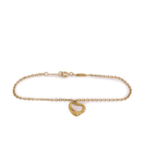 TIFFANY&CO Open Heart Bracelet 18K Yellow Gold